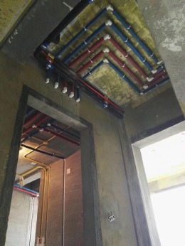 【龙发装饰】建业龙城300平复式施工工地